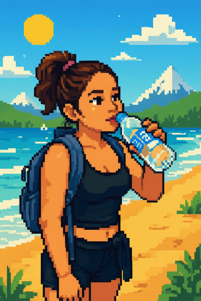 Pixel art style character